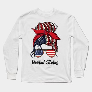 Patriotic Chic, USA Pride Long Sleeve T-Shirt